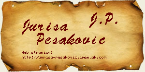 Juriša Pešaković vizit kartica
